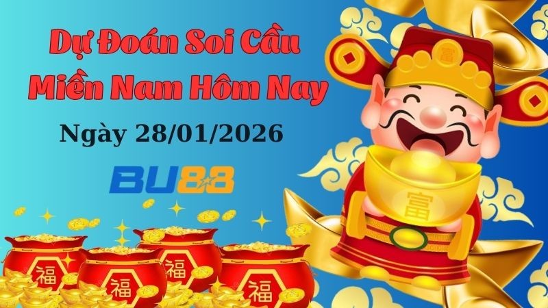 BU88 Dự đoán soi cầu xổ số miền Nam hôm nay ngày 28/01/2026 [Đỉnh Nhất]